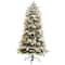 5ft. Pre-Lit Flocked North Carolina Fir Artificial Christmas Tree, Clear Lights